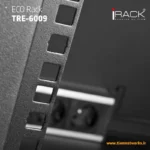 رک دیواری iRACK 12U(62.3cm) Base Rack with 2*"L" & 2*"S" Rails, 1 Fans & 3 Port PDU (62.3*56.5*60) تیام شبکه