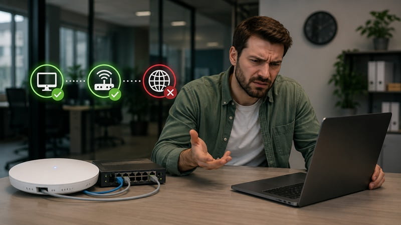 وقتی مشکل در DHCP؛ وقتی IP هست اما اینترنت نیست