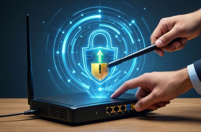 An image about how to increase the security of your router against attacks? Even if it doesn't have any text.